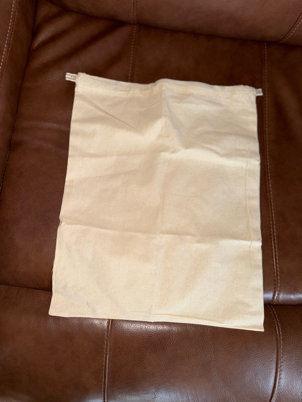 Tory Burch Canvas Drawstring Dust Bag - Beige
